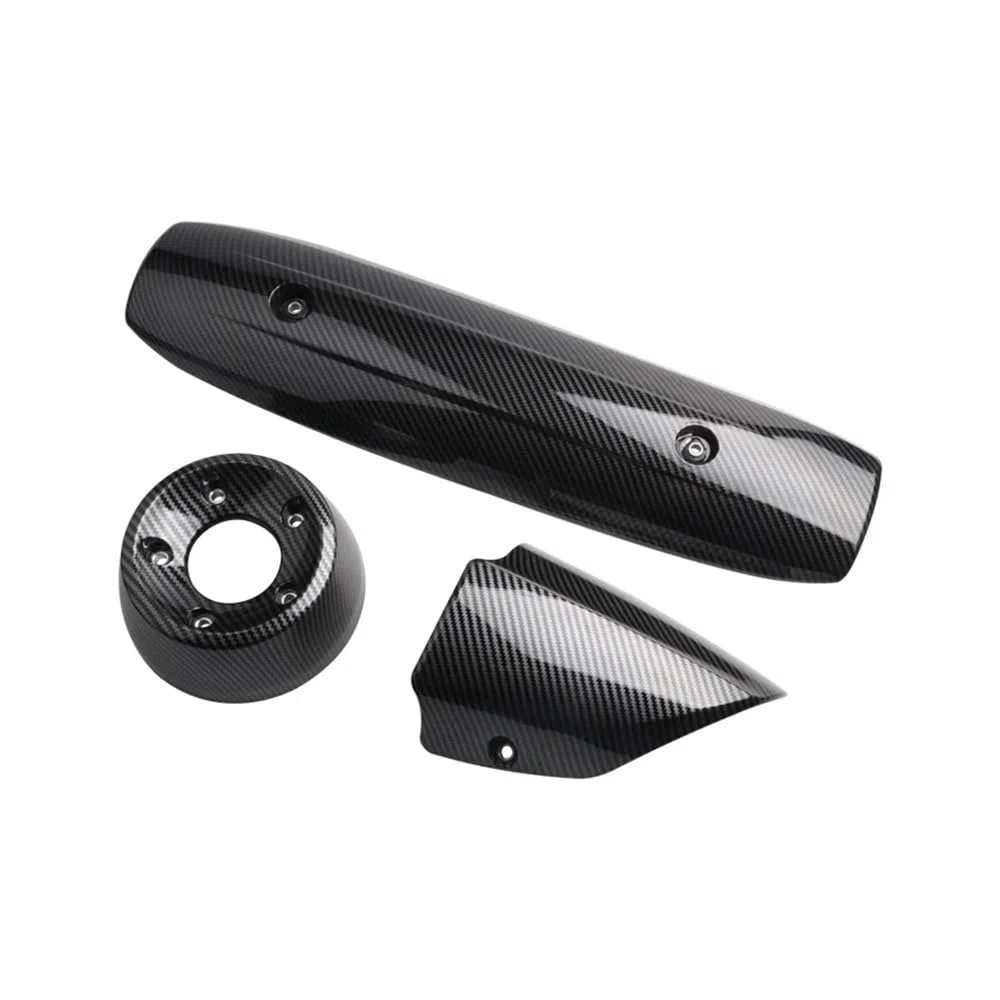 Protector Tubo Escape para TMAX500 TMAX 500 2008-2011 Cubierta De Silenciador De Motocicleta Fibra De Carbono Tubo De Escape Protector De Calor Cubierta Protectora De Escape
