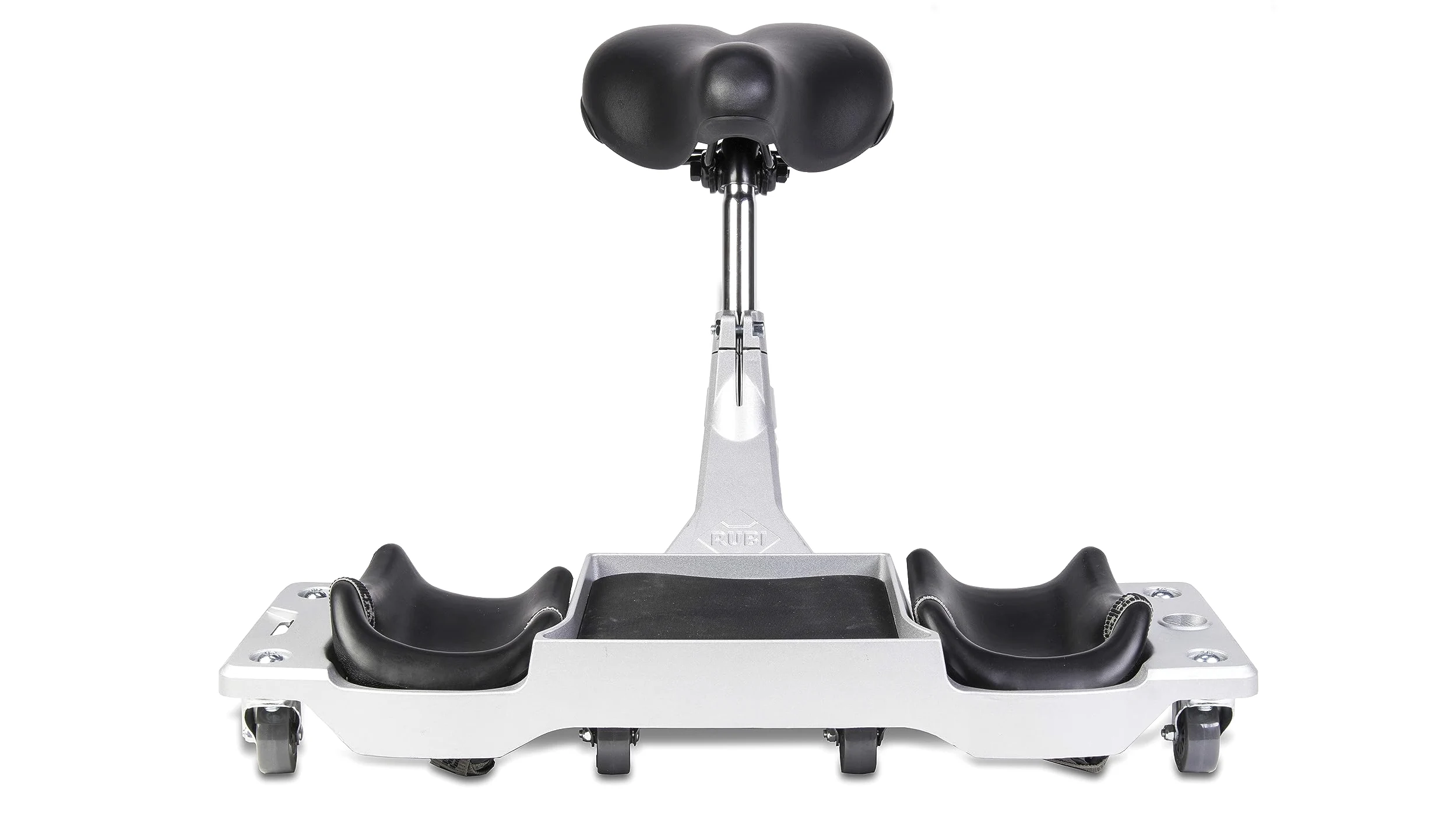 RUBI | Asiento Ergonómico Profesional SR-1 con Ruedas | Equipamiento de Seguridad Protección con Rodilleras Substituibles | Chasis Aluminio, Alta Resistencia y Estabilidad