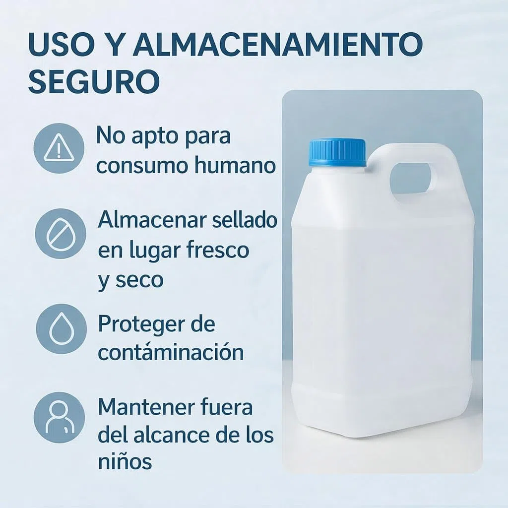 GiDeli Agua desmineralizada, 5 x 5 l, agua destilada para planchas, baterías, radiadores, humidificadores, acuarios y laboratorios, agua sin cal, inodoro, transparente