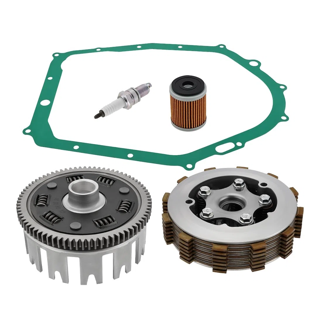 Kit de embrague reforzado con canasta para Yama-ha Raptor 350 2004-2013 Warrior 350 1987-2004 Kodiak 400 1993-1998 Big Bear 350 4x4 1987-1997 Big Bear 350 2x4
