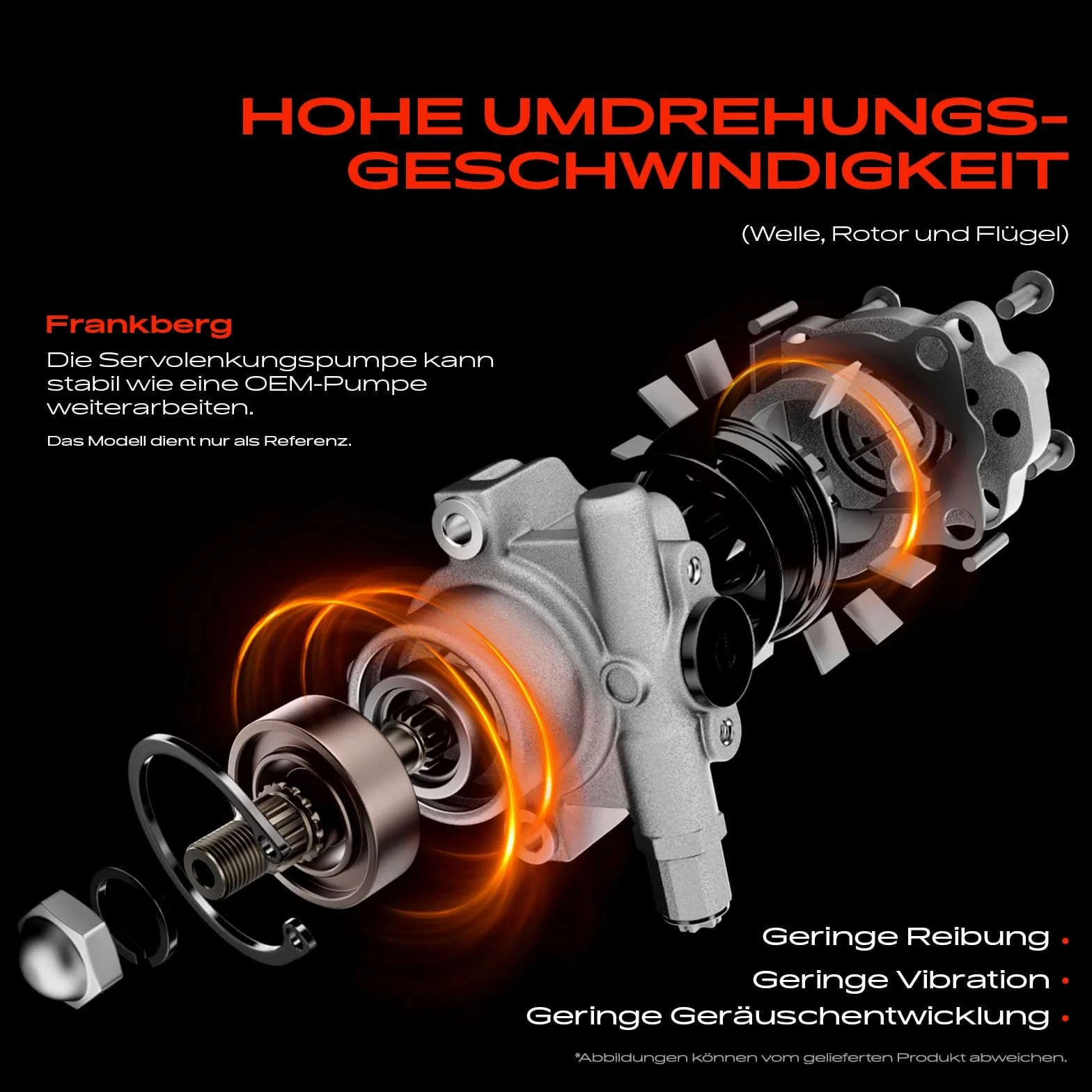 Frankberg Bomba de la dirección asistida Compatible con Serie 5 Touring E61 525d 525d xDrive 525xd 530d 530d xDrive 535d Serie 5 E60 525d 525d xDrive Serie 6 cabrio E64 32416774698