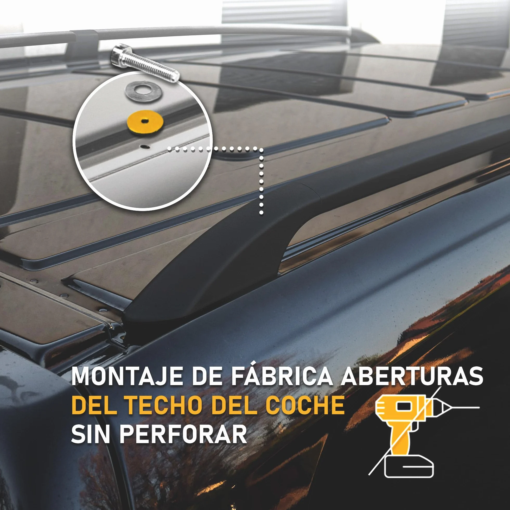 CHROMEMASTER | Compatible con Renault Trafic 3 Short L1 2014+ | Barras Portaequipajes, Rieles de Techo; Se Utilizan para el Montaje de Portaequipajes de Techo, Cajas de Techo o Portabicicletas