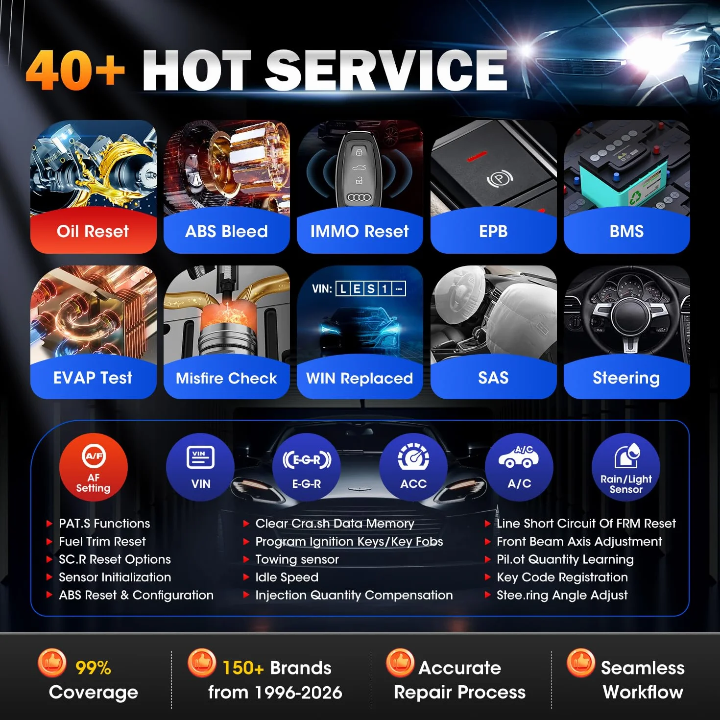 Autel MaxiCOM MK900BT OBD2 Diagnosis: 2026 V2.0 Diagnosis Coche Bidireccional, Ver Inalámbrica de MK900 MK808S MK808BT MX808S MK808Z, 40+ Servicios, 3000+ Pruebas Activas, DOIP CANFD, Todos Sis, SO 11