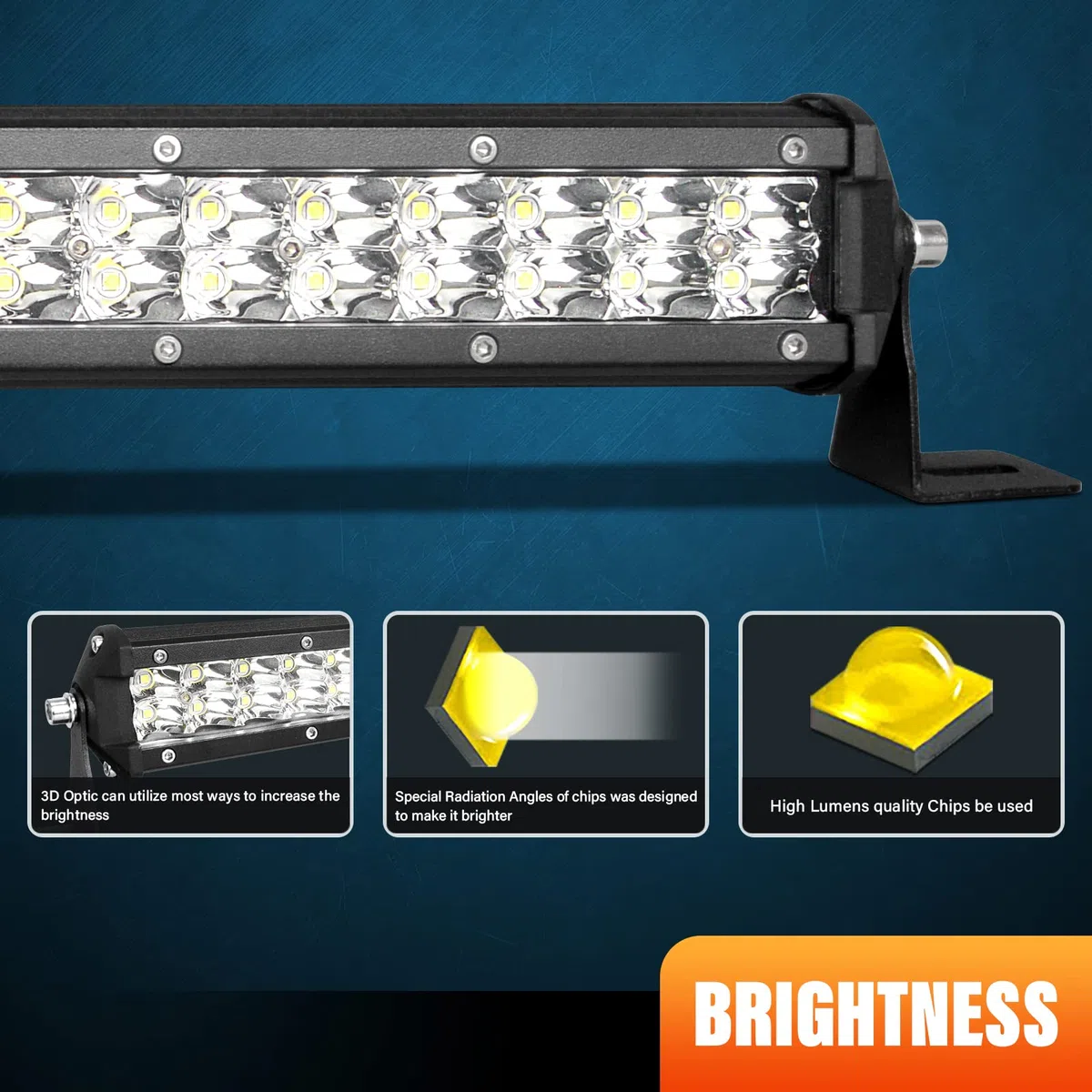 Willpower Barra Led 38cm 15 Pulgadas 108W Barra de Luz LED Slim Unica Fila 12V 24V IP67 Impermeable Largo Alcance Faro Led Trabajo Focos Led 6000k para 4x4 Tractor Coche Camion Barco Offroad