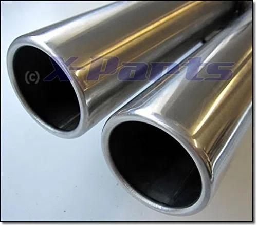 Sistema de escape EVOG3AE276 de acero inoxidable con ABE, 2 x 76 mm, redondo