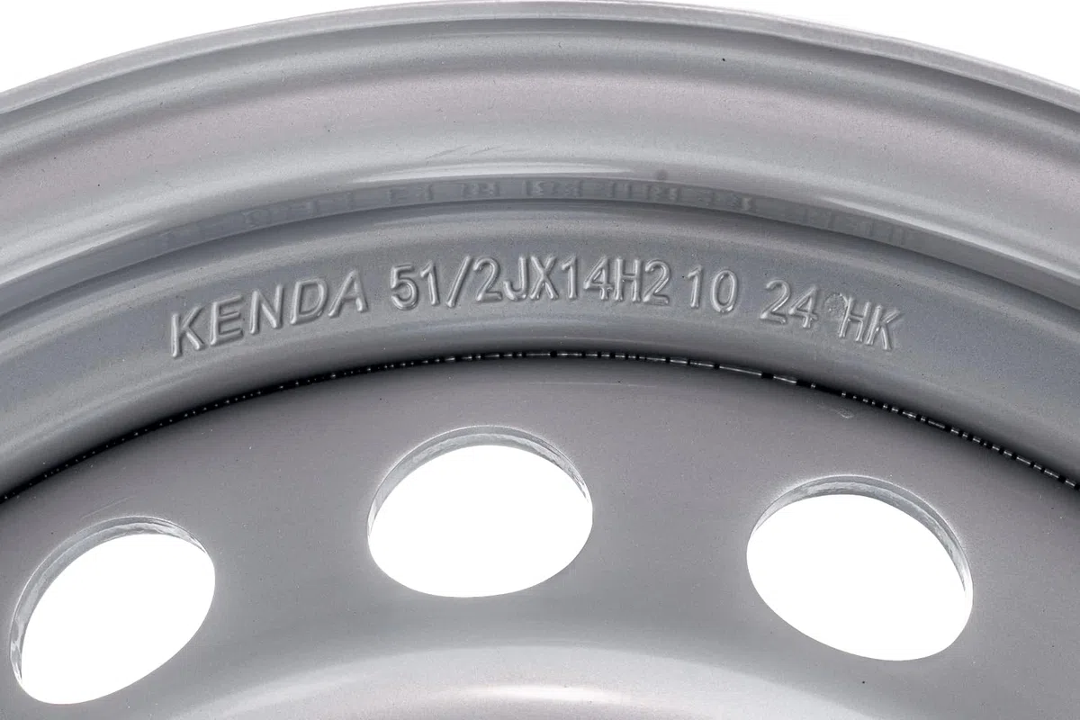 KENDA Llanta de Acero de 14 Pulgadas para Remolque Pesado 5.5Jx14 H2, 5x112 ET30, Capacidad de Carga de 1030 kg, Rueda de Alta Estabilidad para Grúas y Caravanas