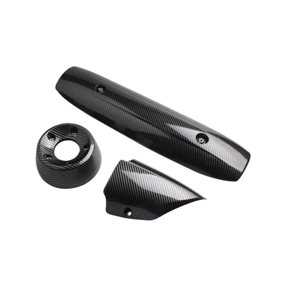 Protector Tubo Escape para TMAX500 TMAX 500 2008-2011 Cubierta De Silenciador De Motocicleta Fibra De Carbono Tubo De Escape Protector De Calor Cubierta Protectora De Escape