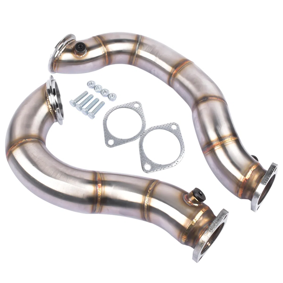 Downpipes de acero inoxidable 76 mm Compatible con N54 135i / 335i 3.0L Twin Turbo 2007-2010 GLOSSY AUTO PARTS