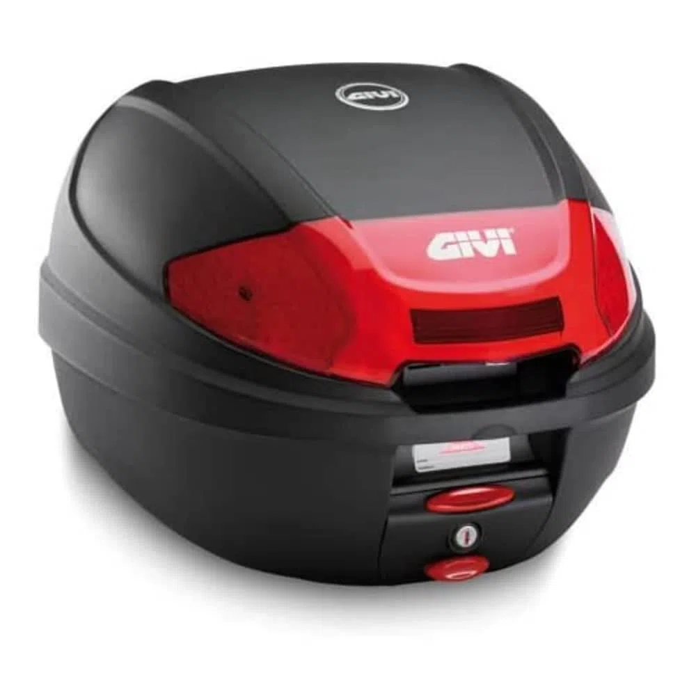 GIVI E300N2 Monolock Baúl con Cierre Nuevo con Placa Negro Mate, Carga Máxima 3 Kg