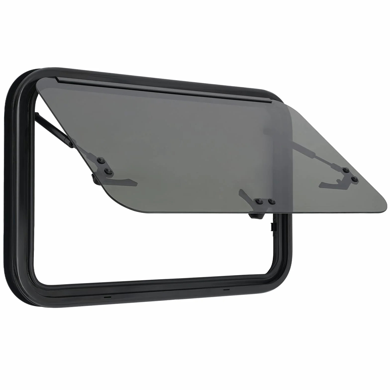Ventana para autocaravana, 700x450mm Ventana desplegable para autocaravana con mosquitero y persiana integrada, Ventana lateral para autocaravana RV Ventana exterior de empuje