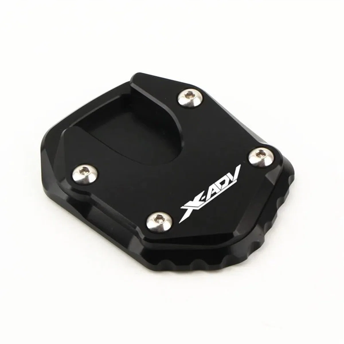 Para H&ONDA X-ADV750 XADV750 X-ADV 750 2021-2024, soporte de extensión de pata de cabra CNC para motocicleta, soporte lateral, placa de ampliación, ajuste de almohadilla(Black)