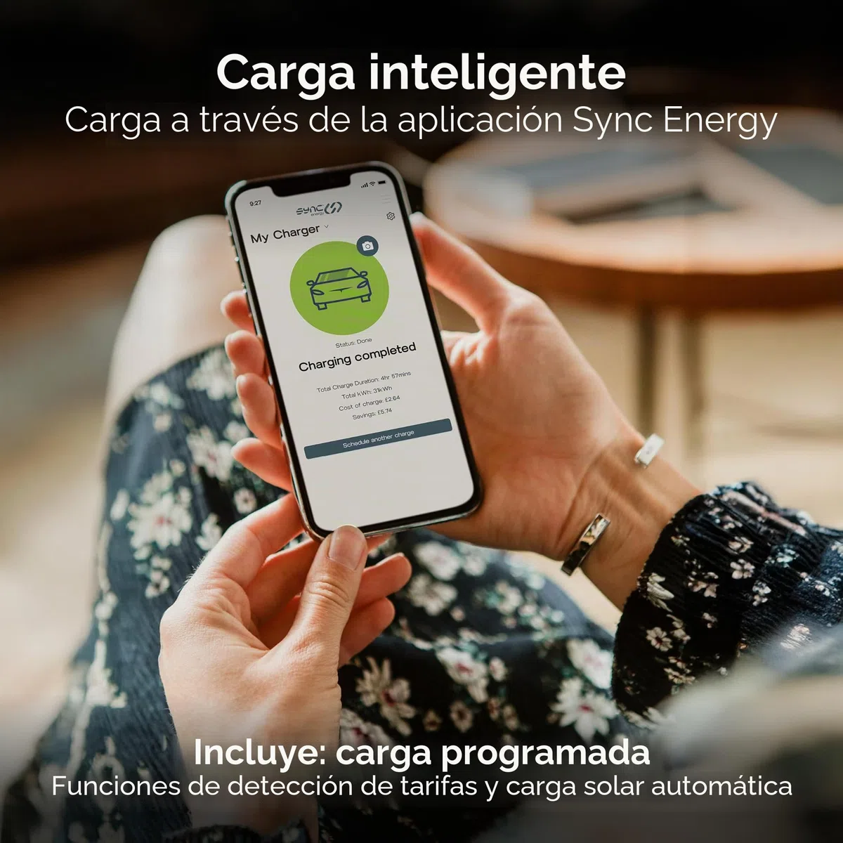 Masterplug Cargador de Pared Inteligente VE para Vehículos Eléctricos e Híbridos Tipo 2, con Toma, Modo 3, Bloqueo Automático, Carga Solar, Monofásico, Wi-Fi, Blanco, IP65, 7,4kW, 32A, EVCM3SS7W/EU