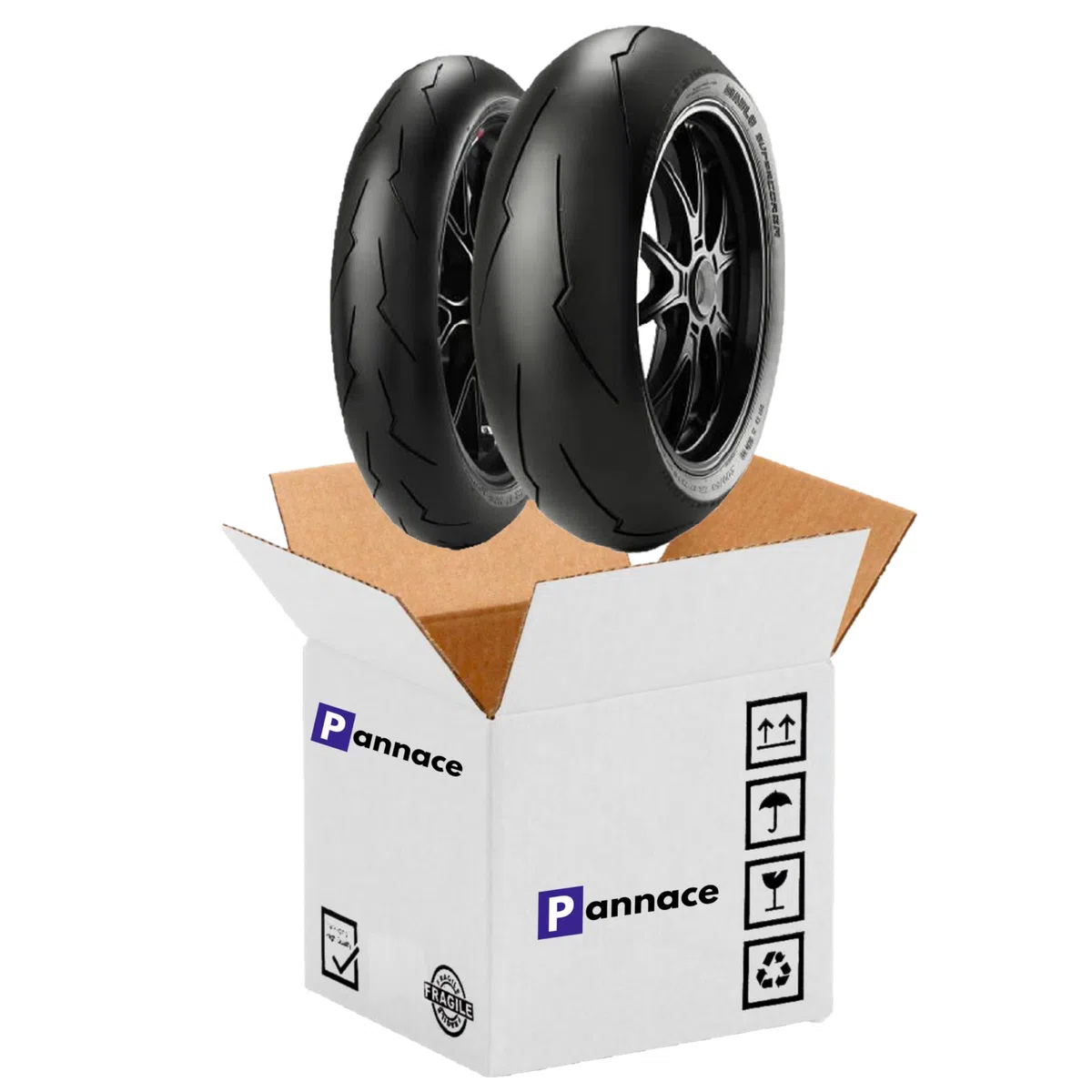 Neumáticos en par 190/55 ZR 17 con 120/70 ZR 17 Diablo Supercorsa SC2 V2 - Pannace
