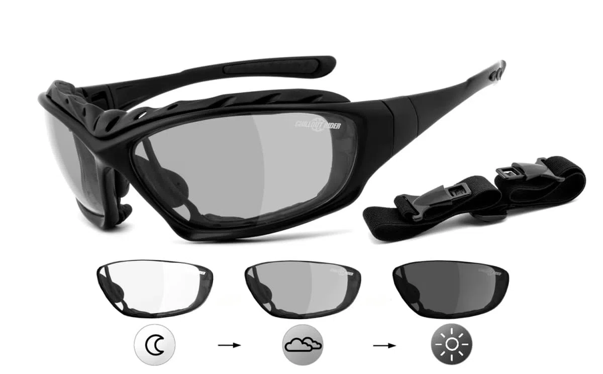 gafas de moto, gafas de sol para moto, gafas biker, gafas multifunción | antivaho, antiviento, irrompibles | incluye clip para gafas de graduación