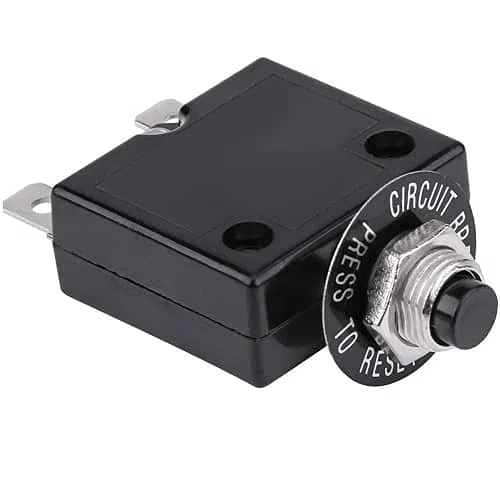 AUTOZOCO Disyuntor de Circuito, Interruptor Térmico de Reajuste Manual, Protector de Sobrecarga, Interruptor Térmico de Reinicio Opcional, 125-250V CA 50Vdc (10A)