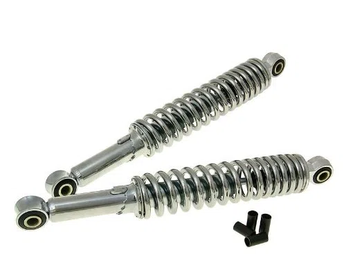 Juego de amortiguadores universales cromados 300 mm – Mofa, Mokick, Moped