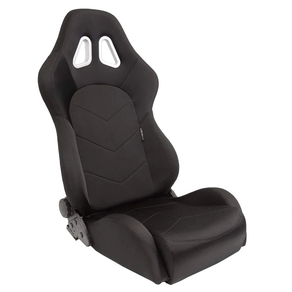 AUTO-STYLE Asiento Deportivo 'TN' - Negro - Respaldo Ajustable de Doble Cara - incl. Correderas