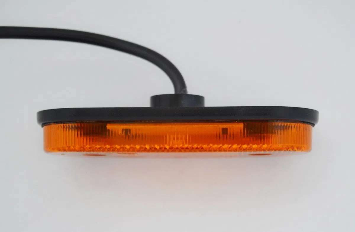 4 luces LED reflectantes de 12-24 V con contorno lateral frontal naranja ámbar con marcado E para camión, caravana, autocaravana, autobús, furgoneta