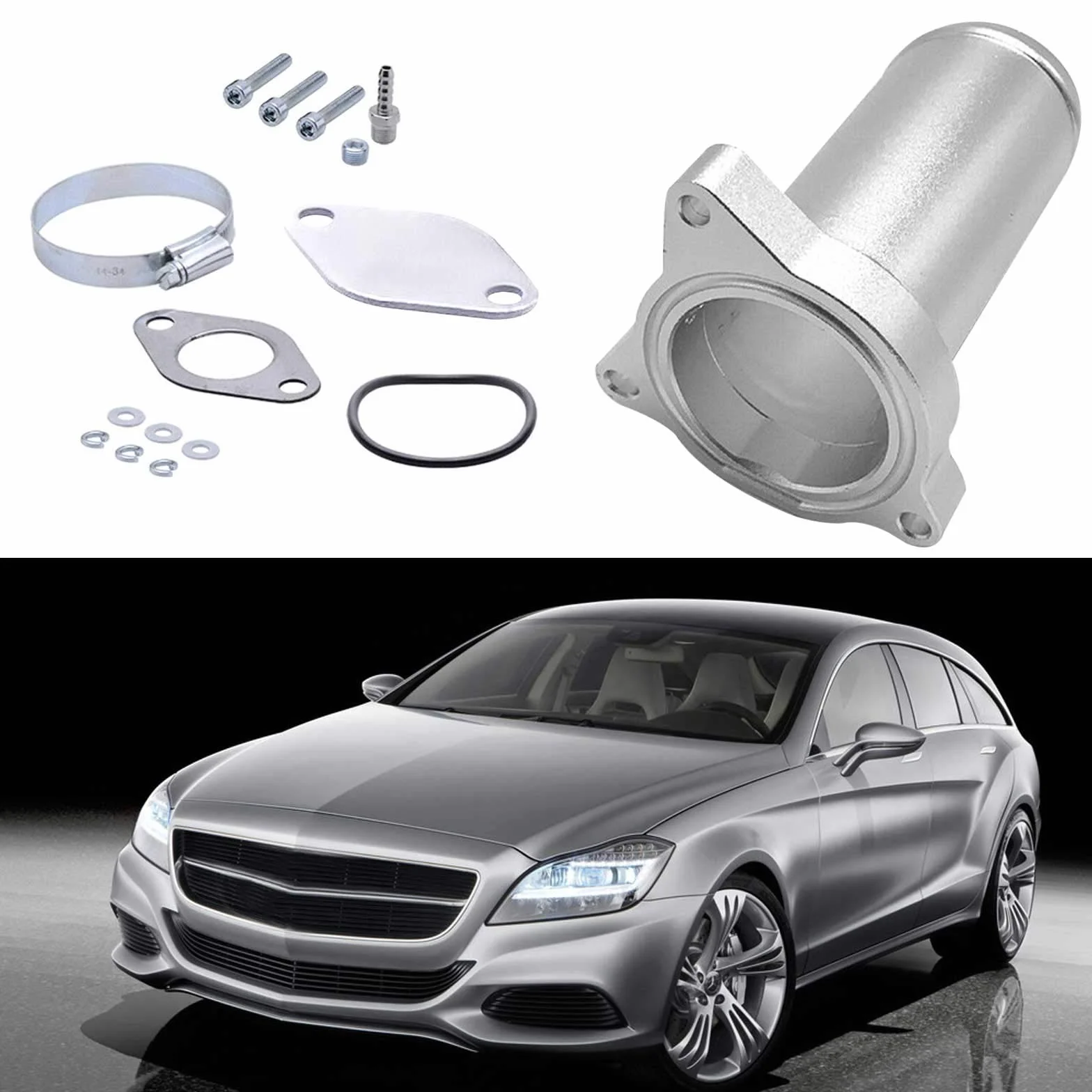 Válvula EGR, tubo de repuesto de válvula de 57 mm para kit de eliminación EGR 1.9 TDI 130/160 CV Diesel