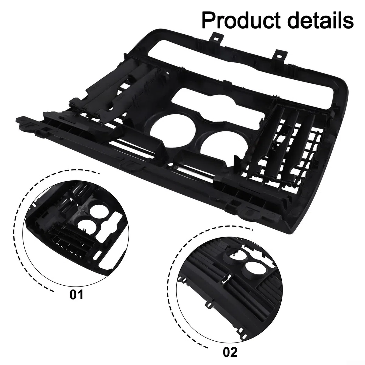 Panel de salida de ventilación de aire acondicionado para Mercedes Vito W636 W639 2004-2015, cubierta de ajuste del salpicadero, bisel de ventilación de control de clima, reemplazo de rejilla de
