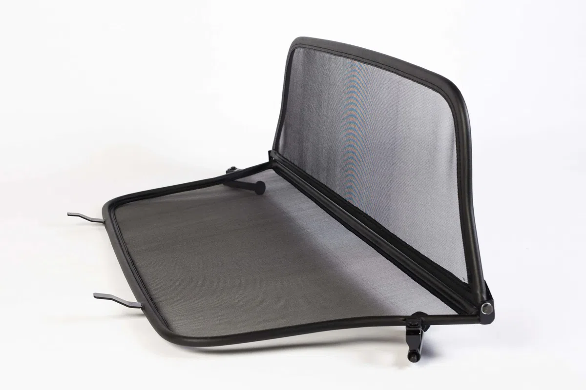 TiefTech Deflector de Viento para Saab 900 Classic Descapotable (1986-1993) - Plegable - con Cierre Rápido - Negro | Deflector de Viento | Deflector de Aire | Parabrisas para descapotable