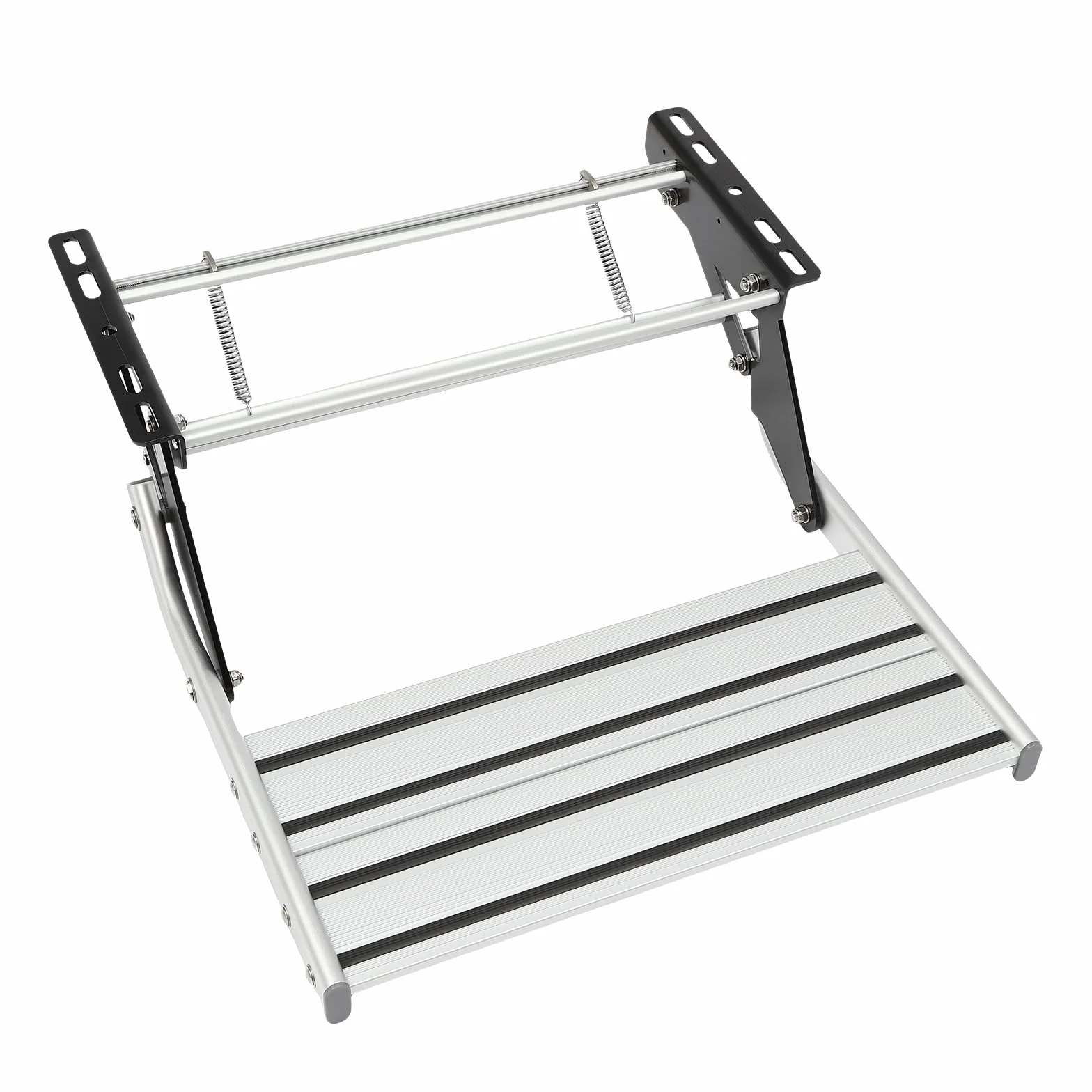 Entrada manual, plegable de aleación de aluminio, paso de autocaravana, escalón, camping, entrada, para caravanas, autocaravanas, camiones, 54 x 45,5 x 15 cm
