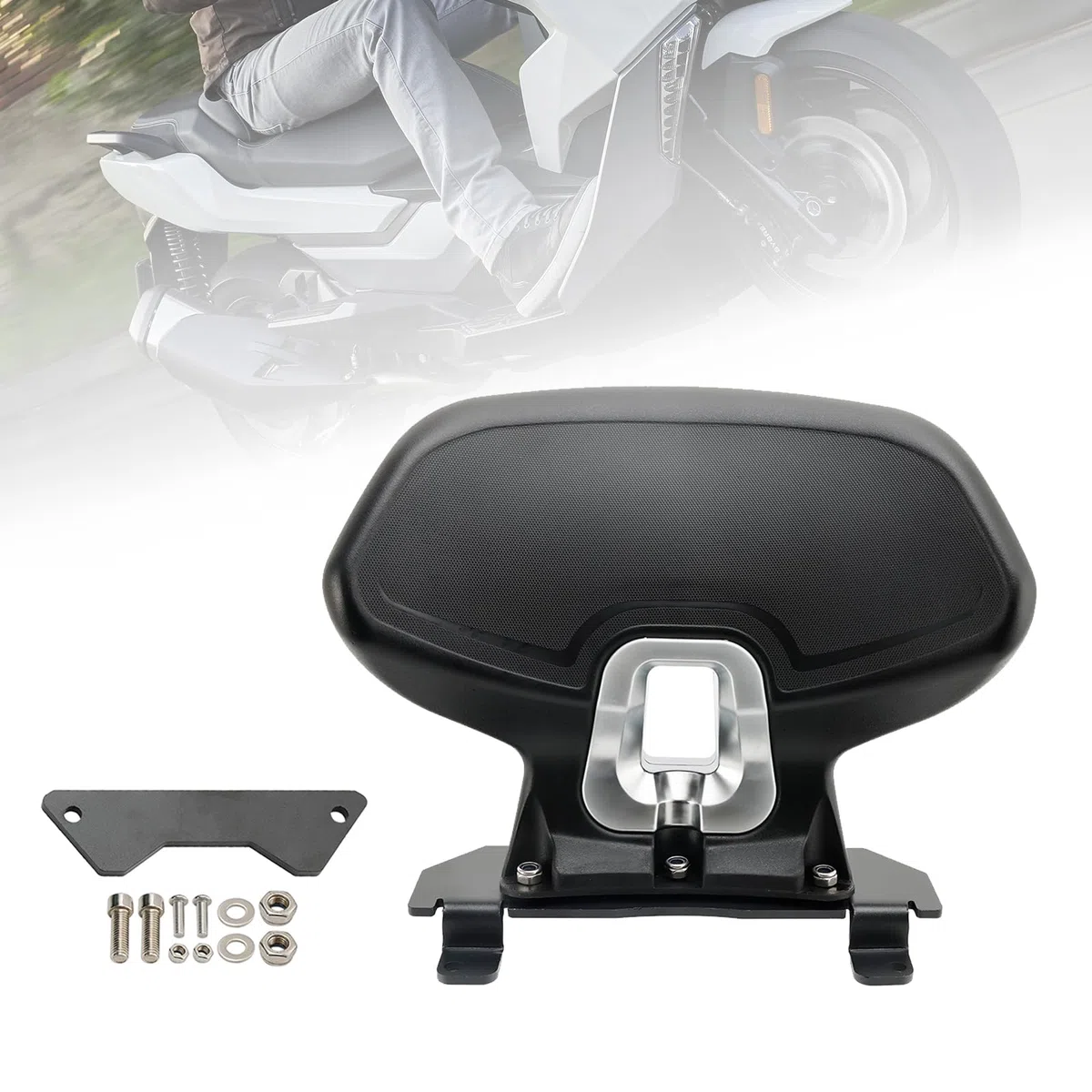Topteng Passenger Sissy Bar Backrest Apto para BMW C400X 2018-2023 with Original handrails, Need Original Tailstock
