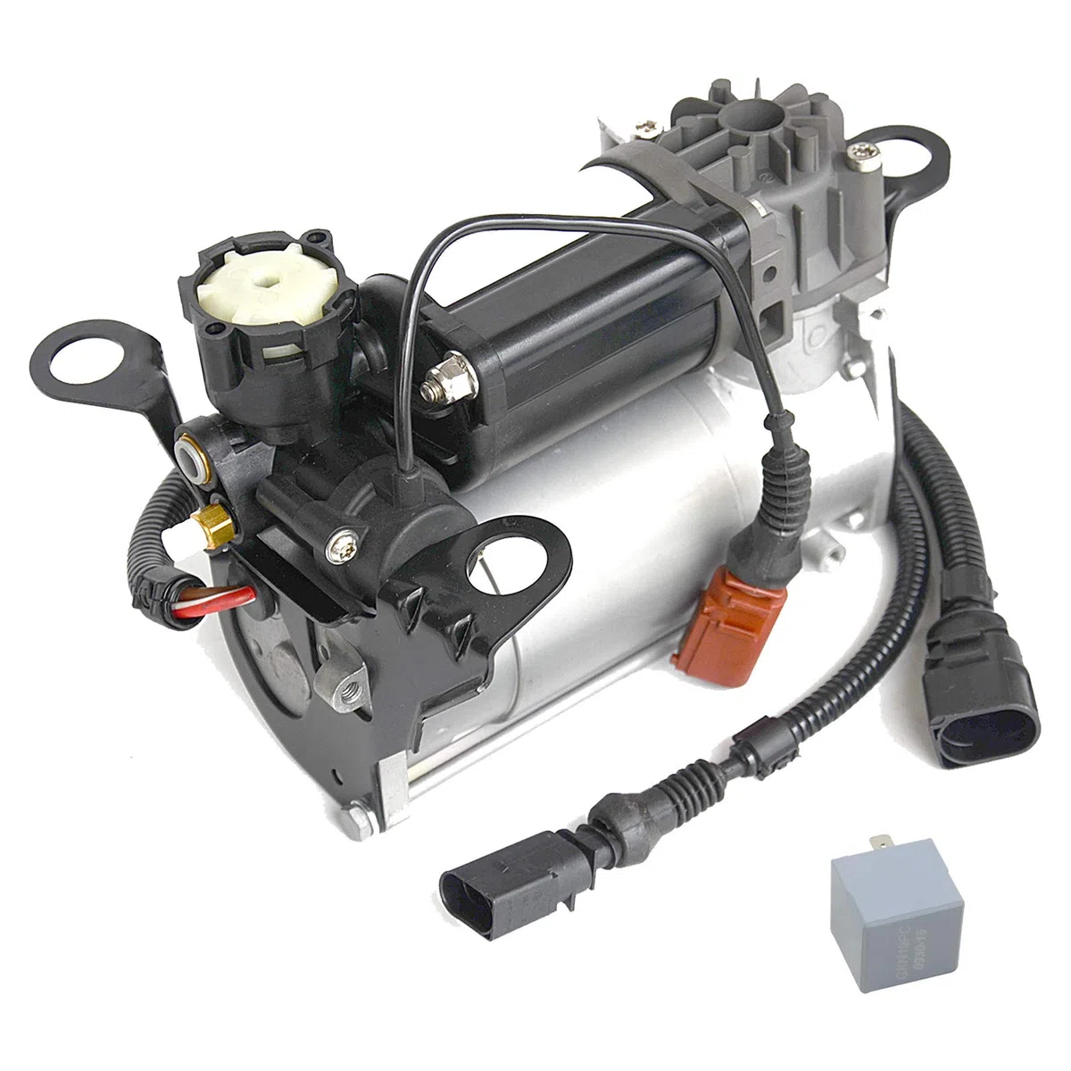 Bomba de compresor de suspensión neumática con relé compatible con A8 S8 Quattr0 5.2l, 6.0l 4E0 616 007 C 4E0 616 005 E 4E0 616 005 G 4E0 616 007 A 4E0 616 007 E 4154033090