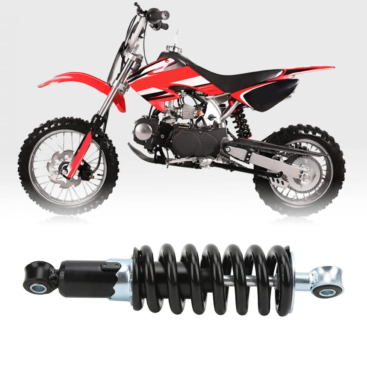Amortiguadores Automotrices de 240 Mm, Amortiguador Ajustable a Prueba de Agua para a Dirt Pit Bike ATV Go Kart Scooter