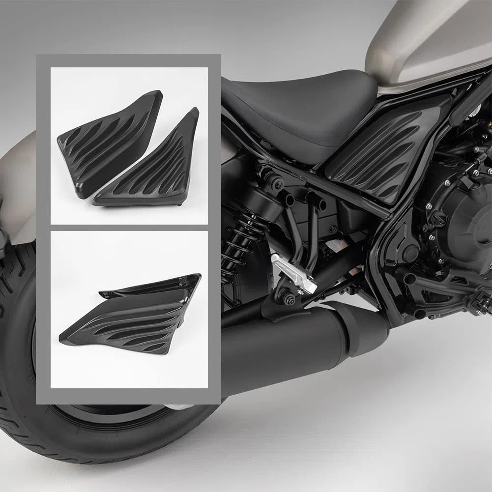 Cubierta lateral del asiento del pasajero trasero del motor Panel de ajuste de relleno Protectores de marco superior Protector de carenado Decoración para Rebel CMX 500 300 CMX500 CMX300 2017-2023