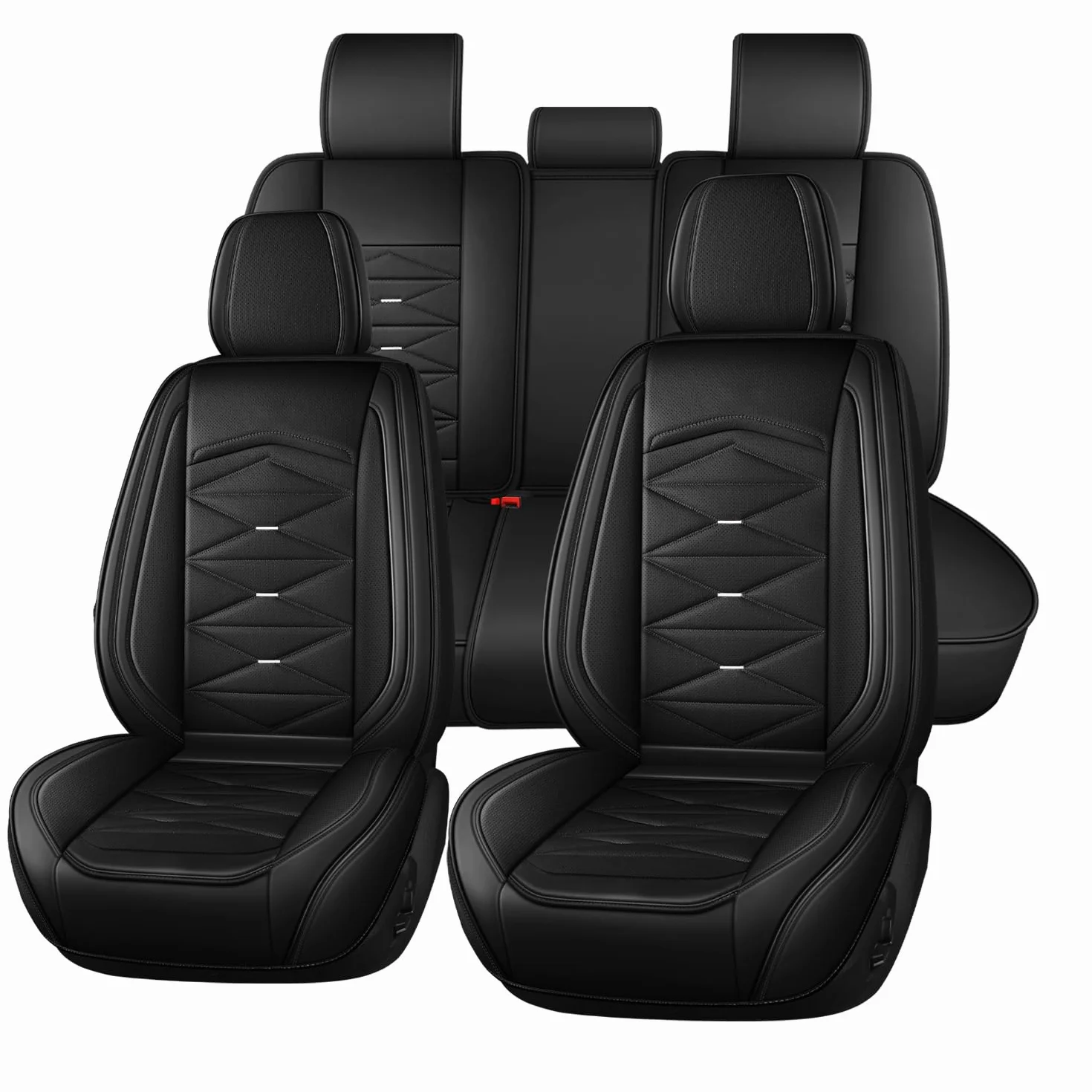 Fundas de asiento de coche de ajuste universal para Mazda CX 5 Audi TT MK2 Hyundai Accent Passat B7 Mazda 6 GH Juego de protección Fundas de asiento de piel de napa premium