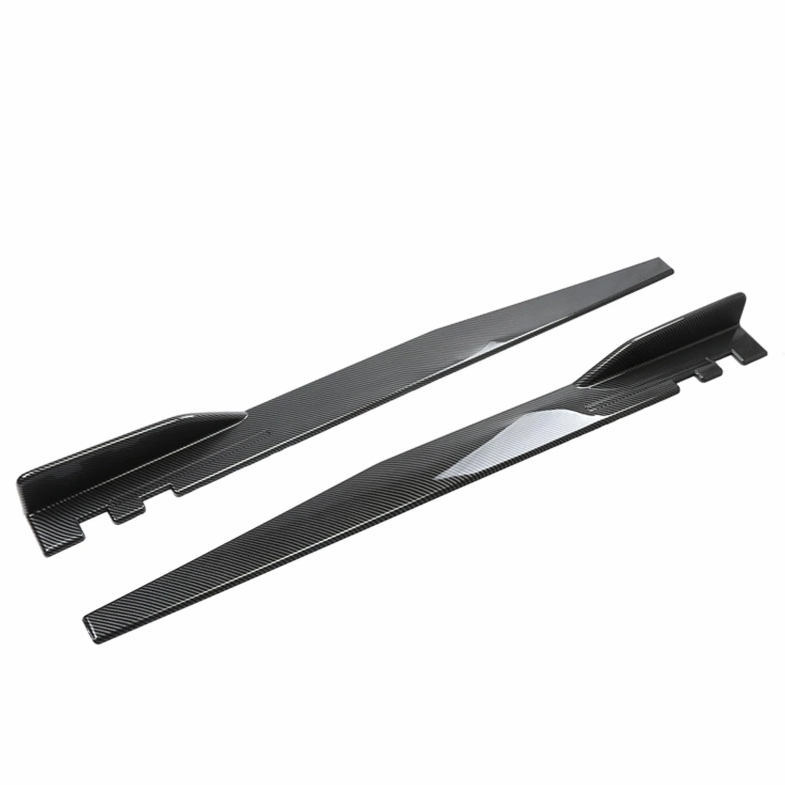 Faldón Lateral para Hyundai i20 2009-2019 2020 2021 2022 2023 2024 2025, Coche Difusor Divisor Rasguño Falda Lateral Extensión Accesorios,Bright Carbon Fiber