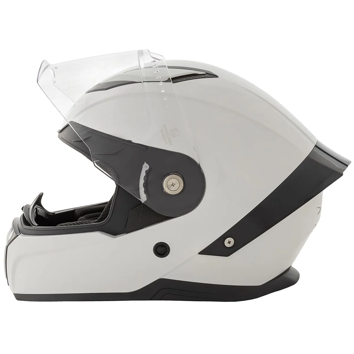 Casco Integral Moto Scooter Visera Gafas retráctiles Touring Blanco M