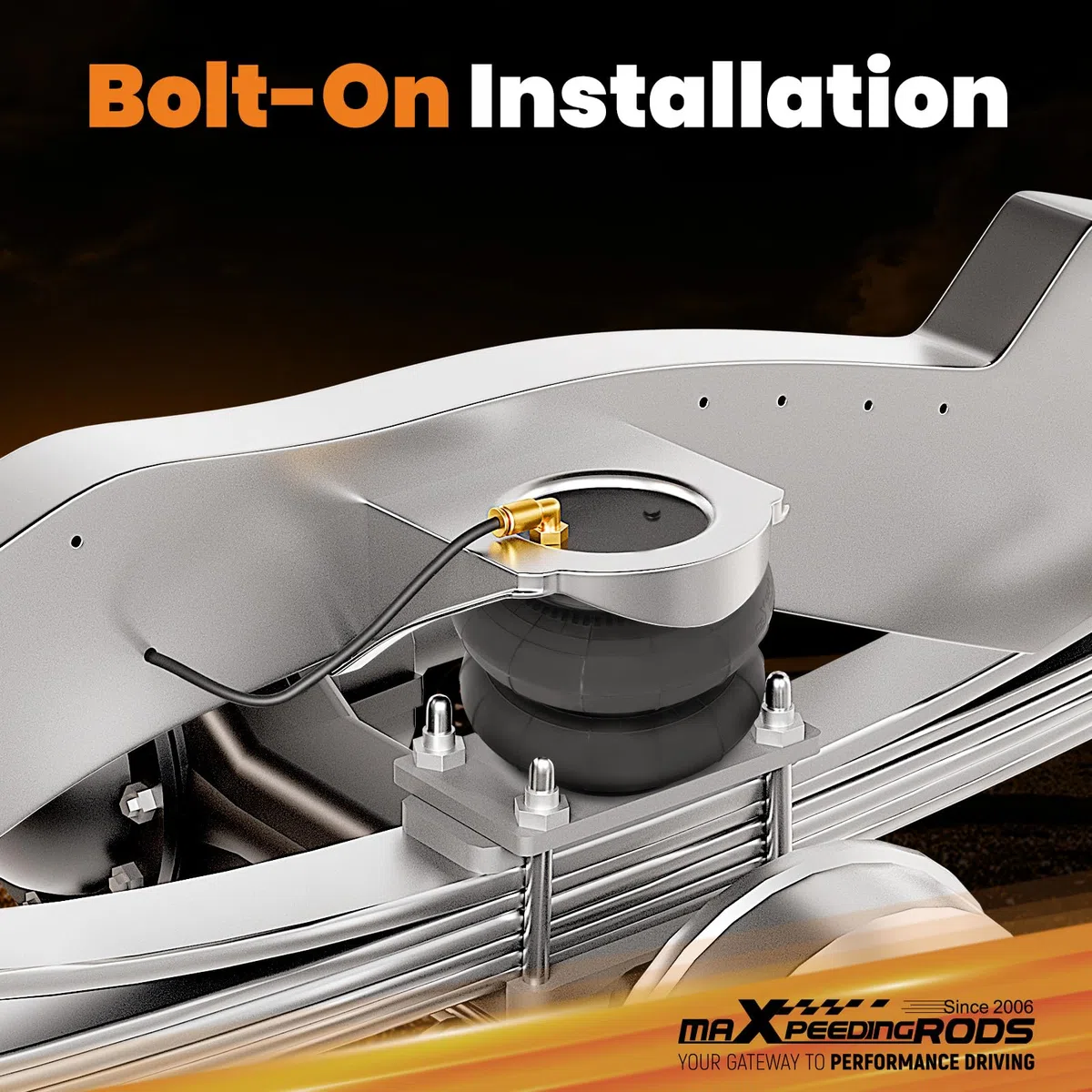 maXpeedingrods Suspensión neumática para Mercedes Benz Sprinter 2006 – 2020, carga máxima 4000 kg (tracción trasera y tracción delantera)