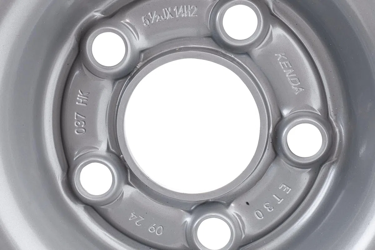 KENDA Llanta de Acero de 14 Pulgadas para Remolque Pesado 5.5Jx14 H2, 5x112 ET30, Capacidad de Carga de 1030 kg, Rueda de Alta Estabilidad para Grúas y Caravanas