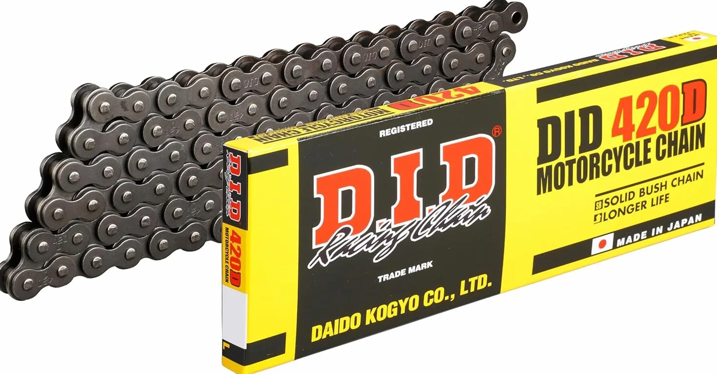 DID, Cadena Did 428D, Negro Y Negro, Longitud, 140 Eslabones Con Unión Clip, Rj