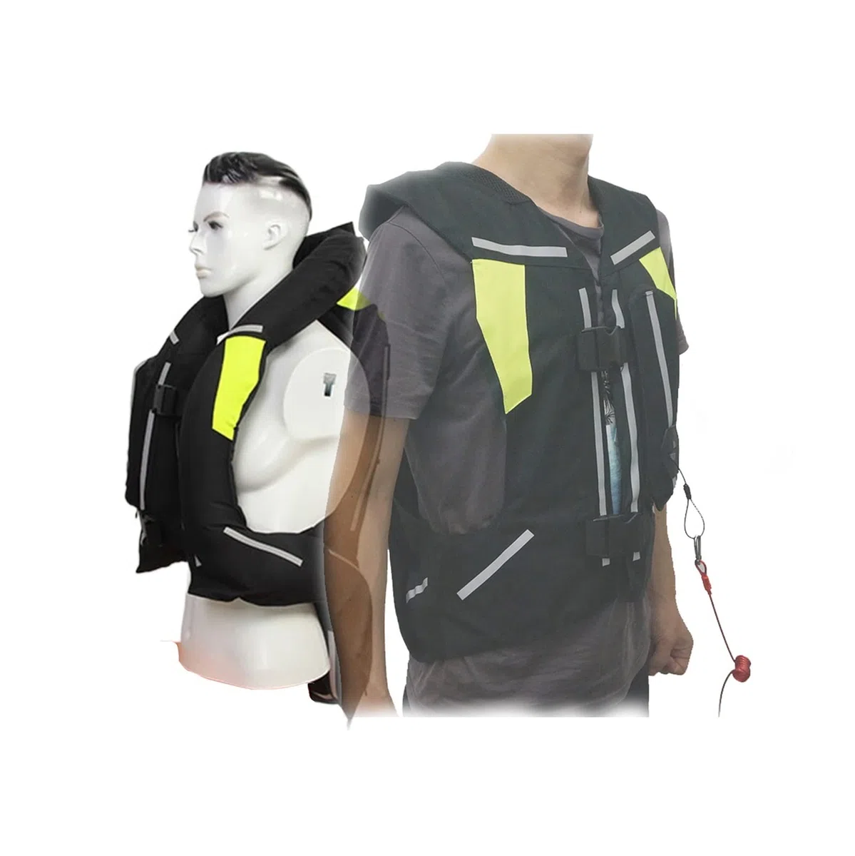 Chaleco Airbag Alta Visibilidad Chaleco Con Airbag Para Moto Para Hombre Broches Ajustables Para Equipo De Conducción Liviano Chaqueta Unisex Para Todas Las Estaciones