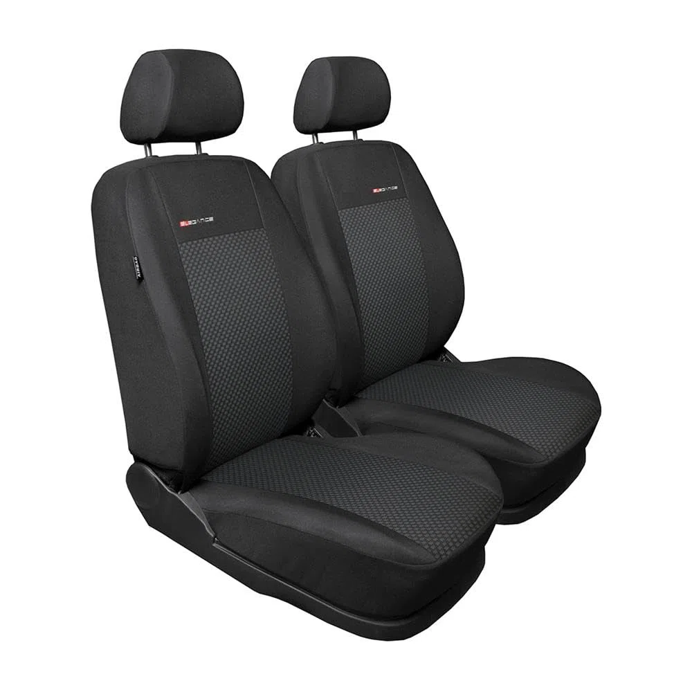 Mossa Fundas de Asientos adecuadas para Citroen Berlingo II Furgoneta (2008-2018) Solo Asientos Delanteros - Dos Individuales - E3
