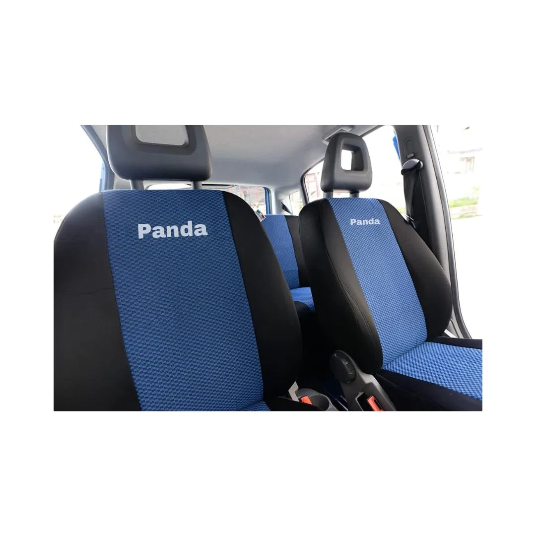 Fundas de asiento de coche en tela compatibles con Fiat Panda Serie II 2003 > 2011, juego completo 100% fabricado en Italia