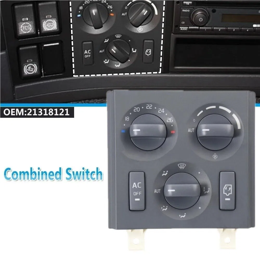 botonera clima 21318121 Compatible Con Volvo Para Camión FM FH Interruptor Panel Control Aire Acondicionado Con Sensor Temperatura Unidad Control Aire Acondicionado Y Calefacción