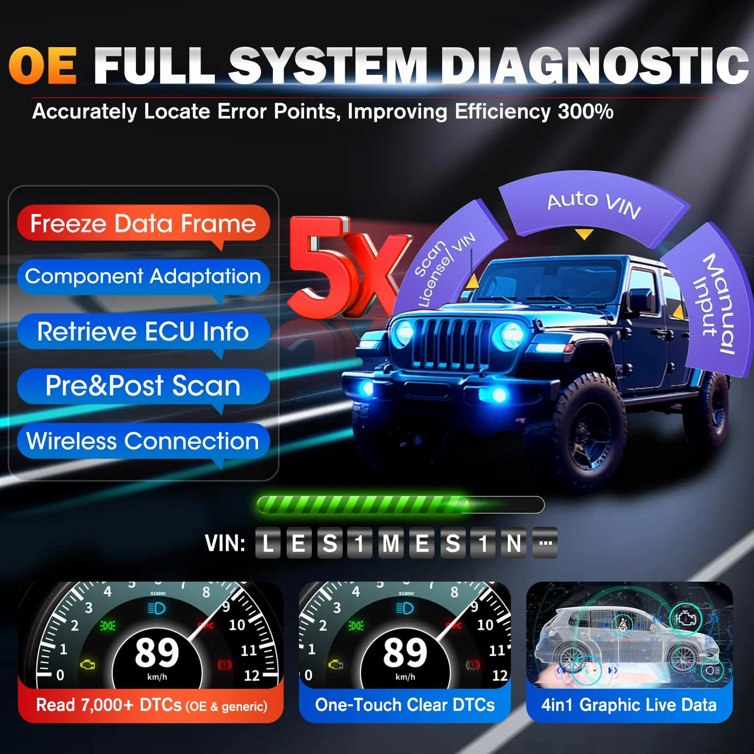 Autel MaxiCOM MK900BT OBD2 Diagnosis: 2026 V2.0 Diagnosis Coche Bidireccional, Ver Inalámbrica de MK900 MK808S MK808BT MX808S MK808Z, 40+ Servicios, 3000+ Pruebas Activas, DOIP CANFD, Todos Sis, SO 11