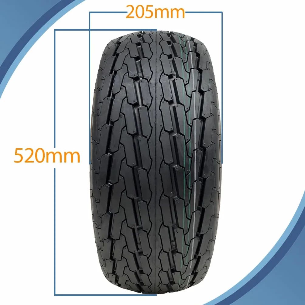 Parnells 20.5x8-10 Remolque Ruedas 4ply Alta Velocidad Road Legal Neumáticos, 4 Tuerca Rim - Conjunto de 2