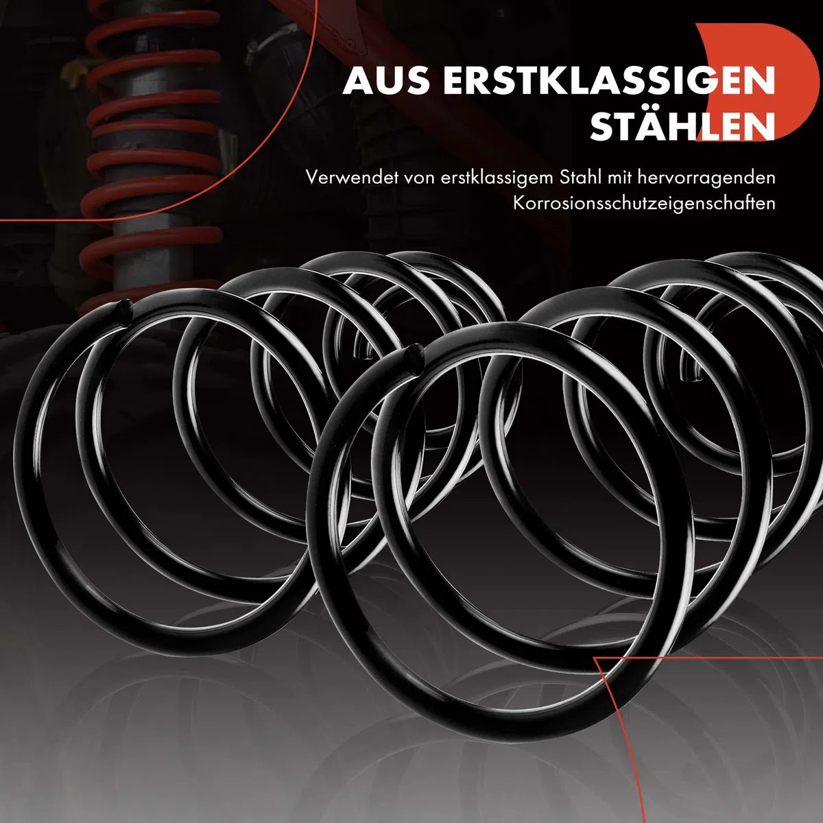 Frankberg 4x Muelles de chasis Muelles de suspensión Compatible con TT R.o.a.d.s.t.e.r 8N9 TT 8N3 Replace# RH3247,8N0411105D