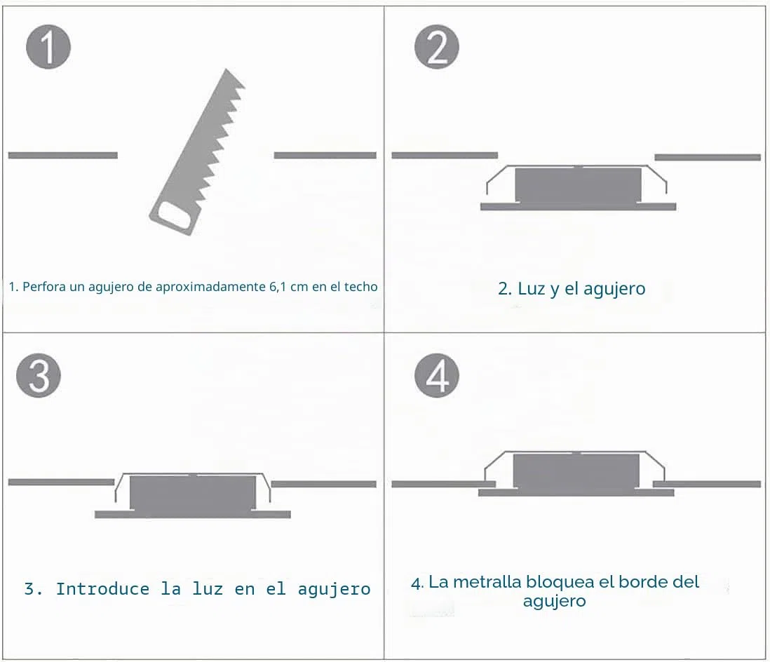 Luces LED de 12 V para autocaravana, remolque, barco, natural 4500K, 300 lúmenes, 3 W, baja tensión, mini lámpara empotrada regulable