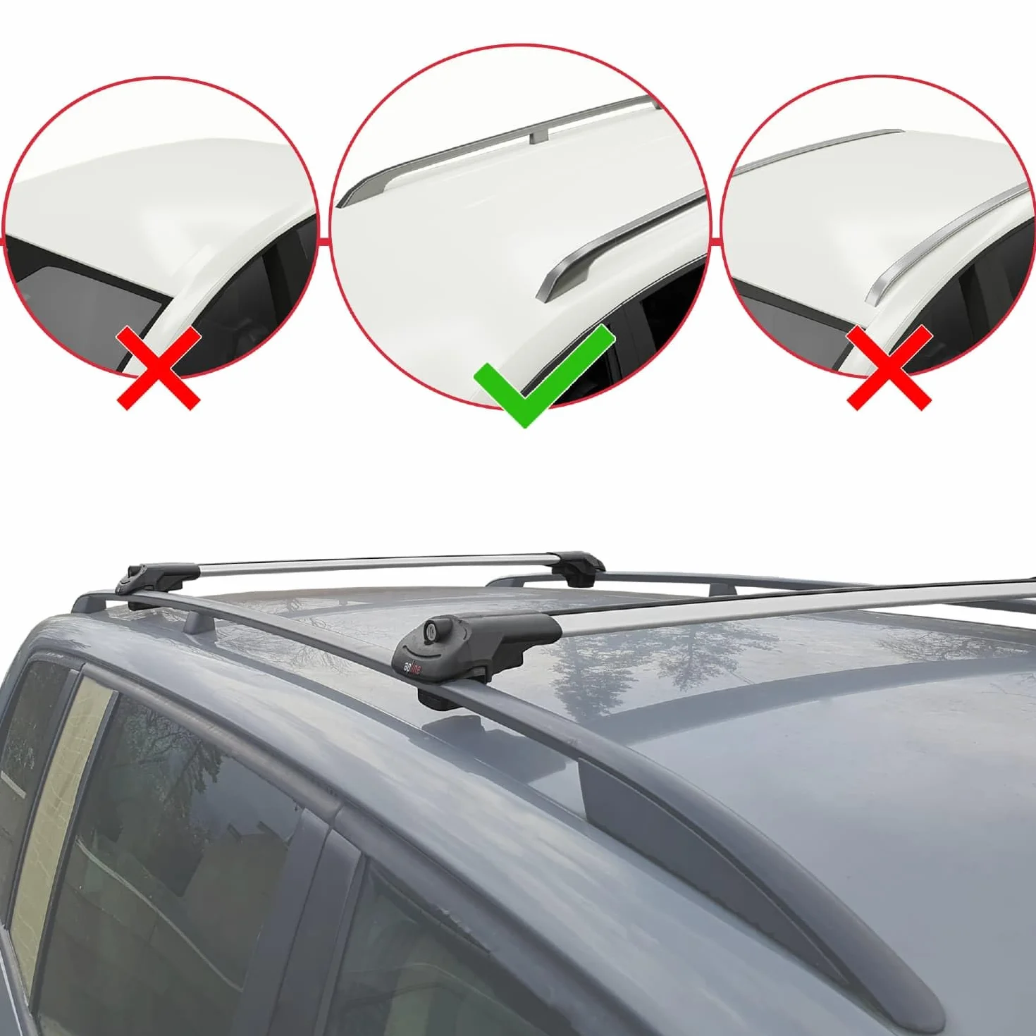 Compatible con Dacia Bigster (R1310) 2025-2026 Modelo Ace-1 Barra de Techo Auto Portaequipajes Barras Transversales Gris Aluminio 2 Barras