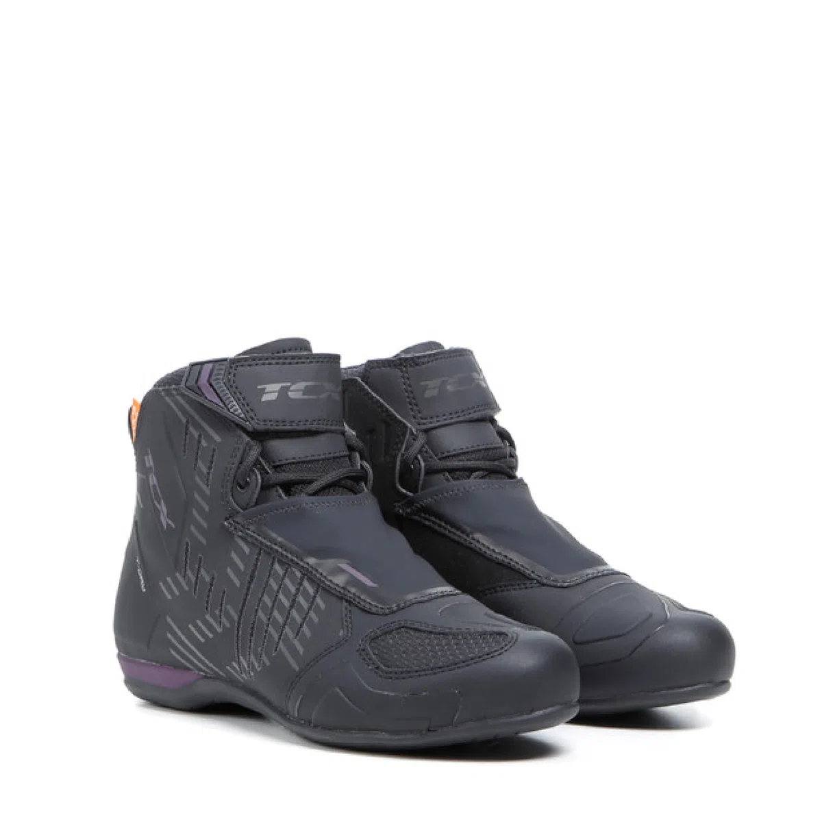 TCX R04d Lady Wp Zapatos impermeables de mujer para moto, parte superior de malla con revestimiento termofusible, cordones y cierre de velcroMujer