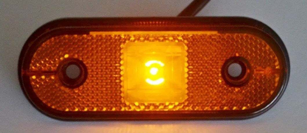 4 luces LED reflectantes de 12-24 V con contorno lateral frontal naranja ámbar con marcado E para camión, caravana, autocaravana, autobús, furgoneta
