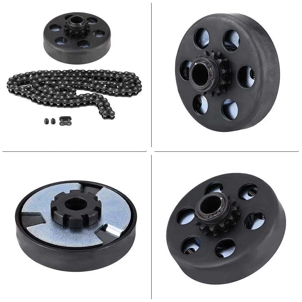 Embrague centrífugo con tornillo de cadena para motocicleta y juego de accesorios, embrague centrífugo de 3/4 pulgadas, orificio de 12 dientes, juego de tornillos de cadena #35 para motores de