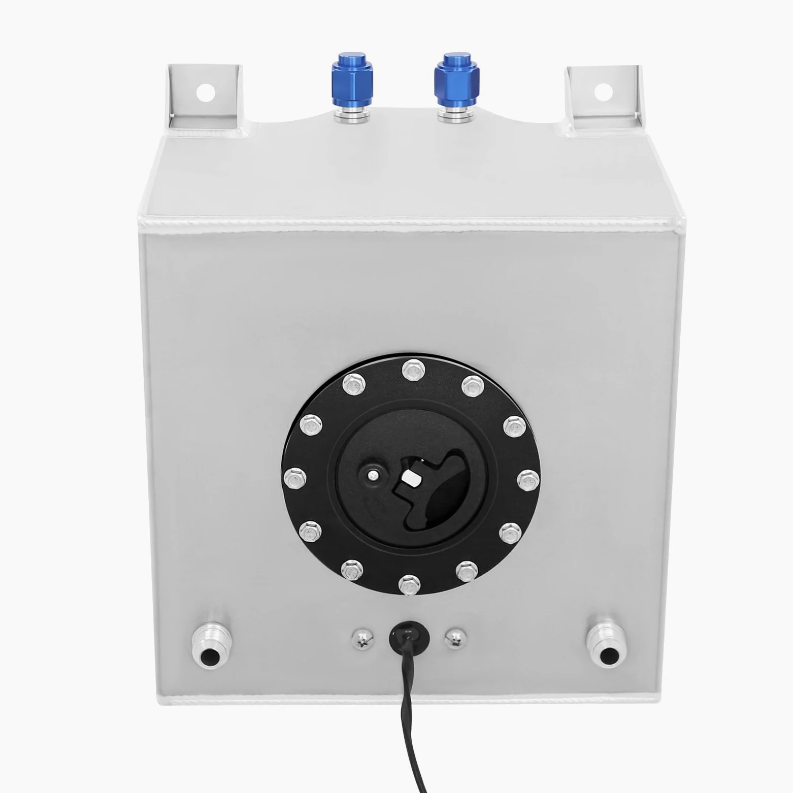 Depósito de combustible universal de aluminio de 20 l, bidón de combustible de metal con sensor de nivel de aceite, tanque diésel de acero inoxidable, tanque de carreras para camiones y