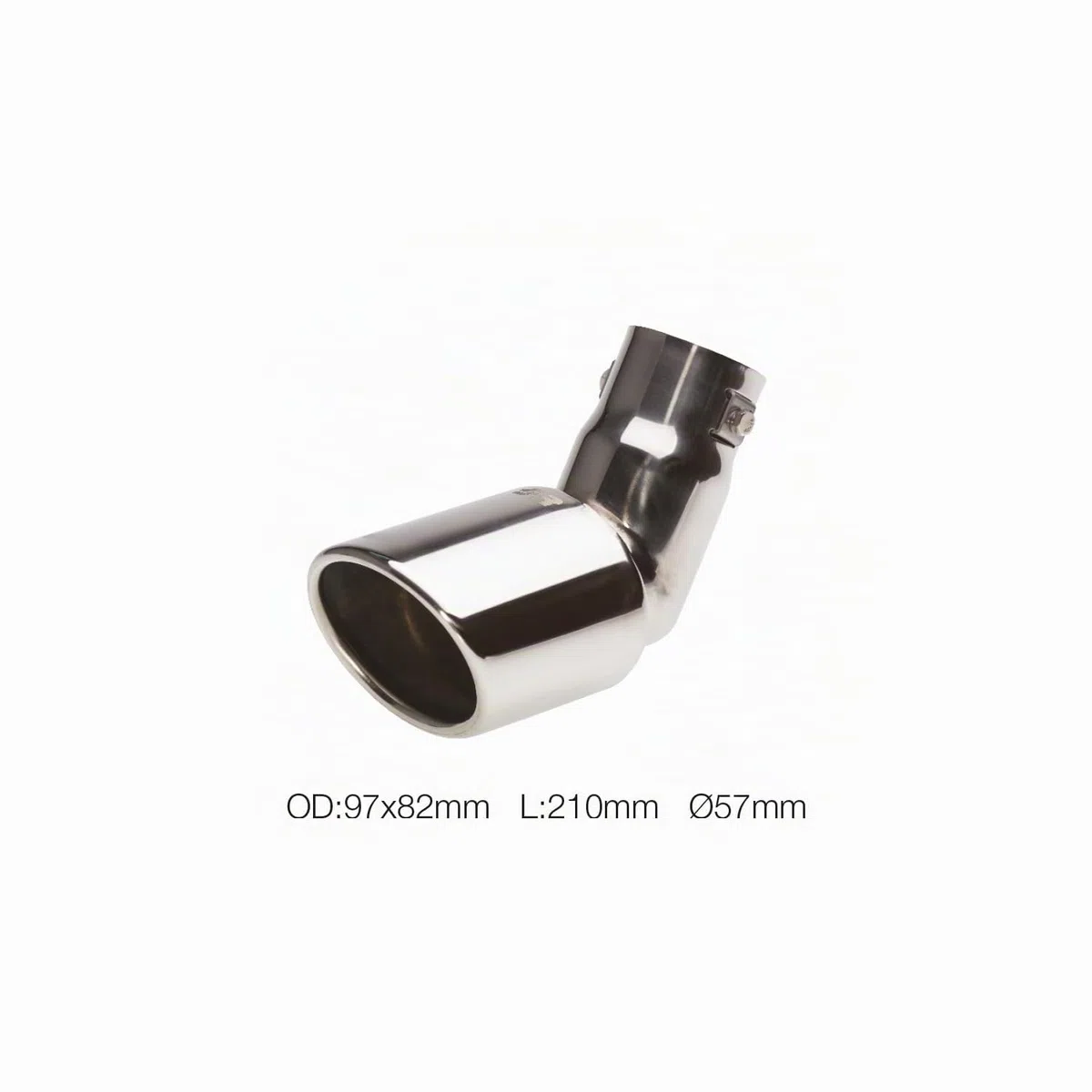 Simoni Racing Terminal ovalado de acero inoxidable TRX/85 DTM, 97 mm x 82 mm